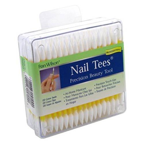 Fran Wilson NAIL TEES COTTON TIPS 120 Count (3 PACK) - The Ultimate Nail Tool, Multi-Purpose Double-sided Swabs with Pointed Ends for Precise Touch-ups and the Perfect At-Home Manicure & Pedicure
