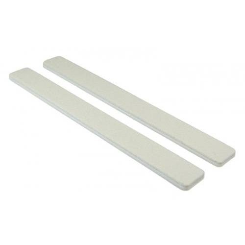 White 80/80 (Wht Ctr) Square End Nail File 12 Pack by Jaylie