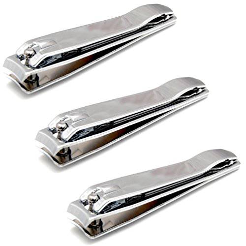 Luxxii (3 Pack) Nail Clippers Set with Nail File Toenail Clippers Nail Cutter Clipper Gift Set for Men and Women