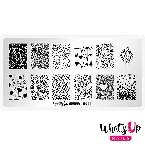 Whats Up Nails - B024 Love is Everywhere Stamping Plate for Nail Art Design