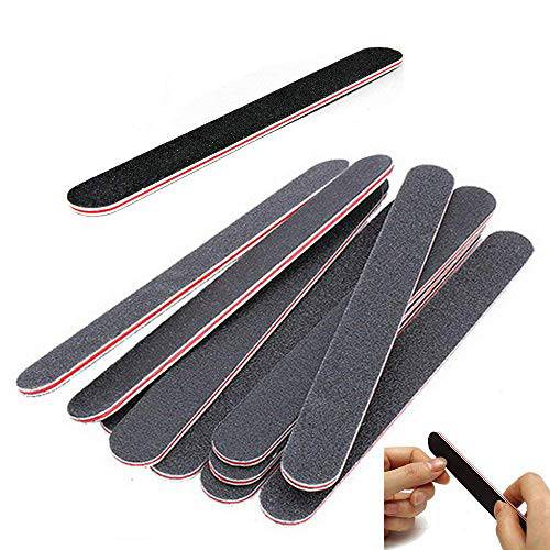 New8Beauty Nail Files Emery Board 12-Pack (100/180 Grit) - Nail Buffering Files