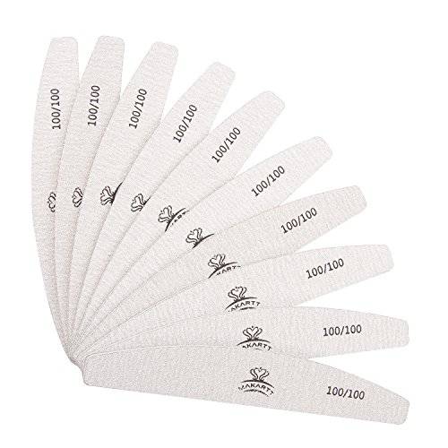 Makartt Nail File Zebra Nail Files 100 100 Grit for Acrylic Nails Poly Nail Gel Emery Boards for Nails Doubled Sides Washable 10 Nail File Kit Nail Art Manicure Pedicure Tools