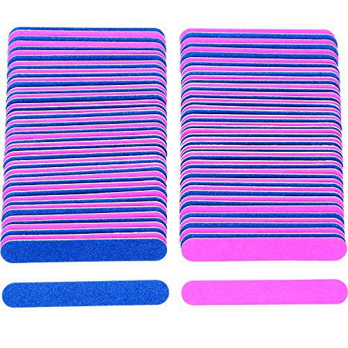 100 Pieces Emery Boards for Nails Disposable Nail Files Double Sided Manicure Tools (2 inch)