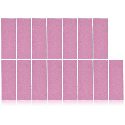 ForPro Pink Three-Sided Pedicure Block - 100/180 Grit - Three-Sided Pedicure Nail Buffer - 3.5” L x 1” W x 1.25” H – 15-Count