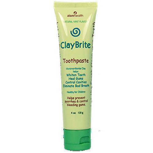 Tpste,Claybrite Natural by Zion Health - 4 Oz, 2 Pack