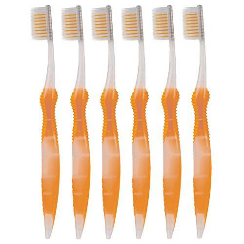 Sofresh Flossing Toothbrush - Adult Size | Your Choice of Color | (6, Orange)