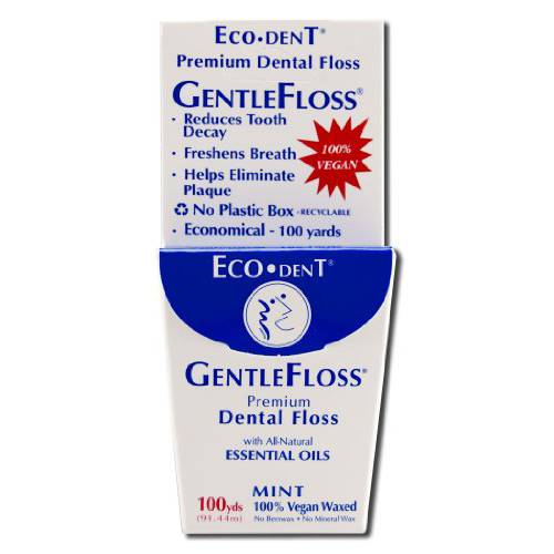 Eco-Dent Gentlefloss Premium Dental Floss, mint menthe, 1 Count