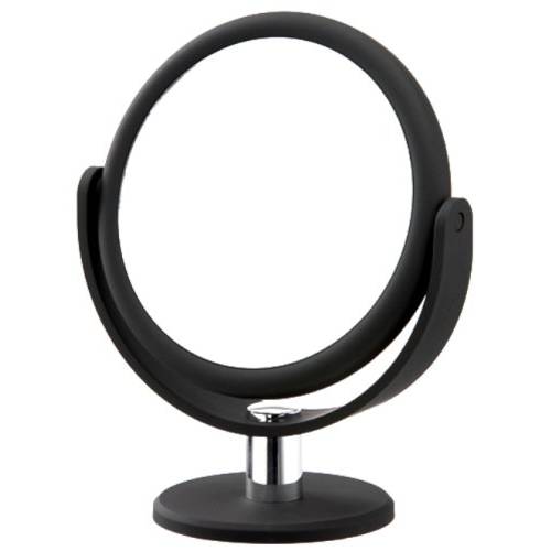Danielle Portable Two-Sided Vanity Makeup Mirror with 12x Magnification, Midnight Matte Black