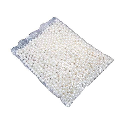 XINHOME Makeup Beads for Brushes, Art Faux Pearls,1200-Piece Round Pearl Beads to Hold Makeup Brush, Lipstick, Mascara, Eyeliner, 8mm (Ivory)