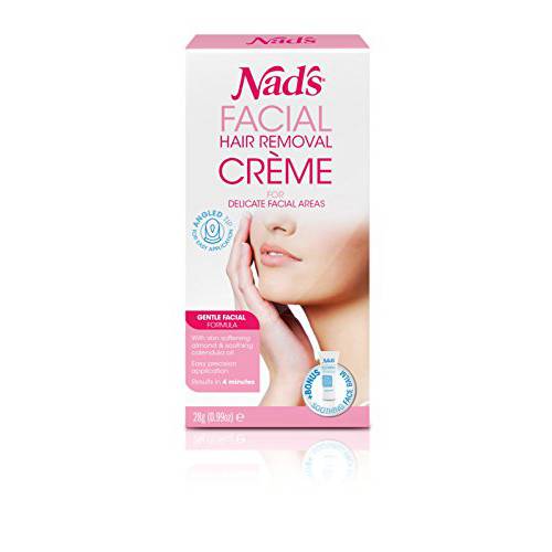 Nad’s Facial Hair Removal Cream - Gentle & Soothing Hair Removal For Women - Sensitive Depilatory Cream For Delicate Face Areas, 0.99 Oz (4446)