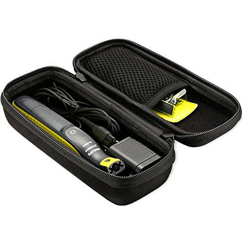ProCase Hard Case for Philips Norelco OneBlade QP2520 QP2530 QP2620 QP2630, Travel Organizer Carrying Bag for Philips Norelco One Blade Hybrid Electric Trimmer and Shaver Father’s Day Gift -Black