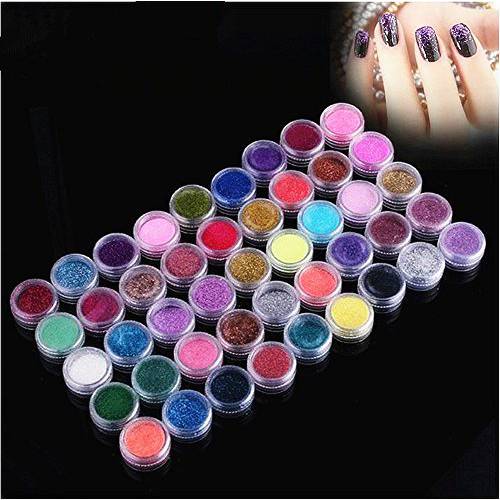XICHEN 45 Pcs/Colors nail art glitter powder dust tips decoration Sets & Kits