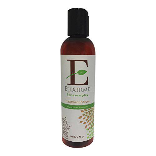 ELIXIRME Hair Serum for Frizzy Hair, Repair ,Treatment Serum For Damaged, Dry, & Colored Hair. Add Shine, Protect, Rejuvenate, Strengthen and Restore. Infused with Marula, Avocado and Sweet Almond Oil- 4.oz