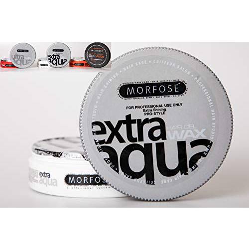 Morfose Professional Ultra Aqua Hair Wax with Extra Shining, All Day Long, Hair Wax for Women and Men, Edge Wax, Gel Wax, Manage Flyaways, and Curls, Barra de Cera para el Cabello, 5.92 fl. oz.