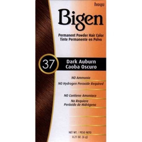 Bigen Permanent Powder Hair Color, 37 Dark Auburn (3 Pack)