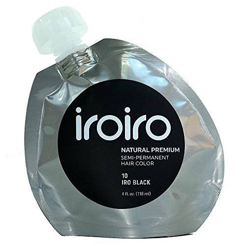 Iroiro Natural Premium Semi-Permanent Hair Color 10 Black 4oz