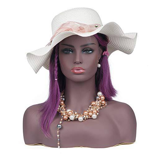 L7 Mannequin Female Mannequin Head with Shoulders Wig Head Bust for Wig Hats Sunglasses Jewelry Display