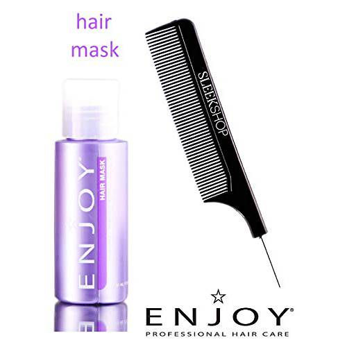 Enjoy HAIR MASK, pH 4.5-5.5 Color Holding Formula, repair (with Sleek Steel Pin Tail Comb) (2 oz - TRAVEL SIZE)