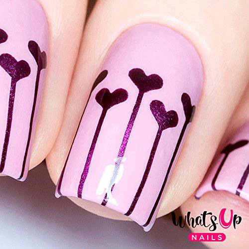 Whats Up Nails - Balloons Nail Stencils Stickers Vinyls for Nail Art Design (1 Sheet, 20 Stencils)