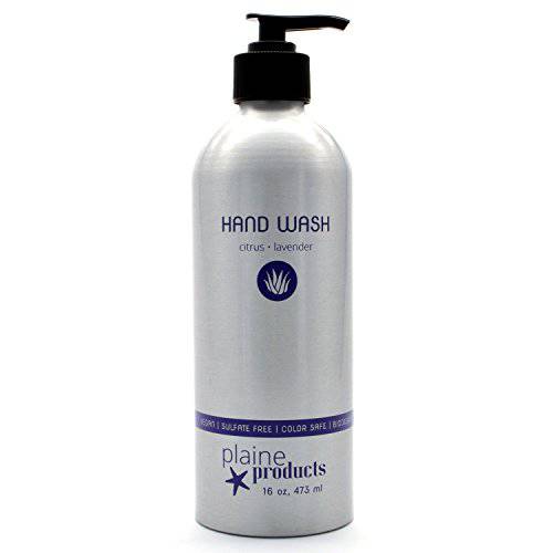 Plaine Products Eco-Friendly Hand Soap - Citrus Lavender - Sensitive Skin, 16 oz (Refillable Bottle with Pump)