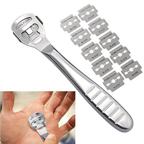 Hand Callus Remover, Palm Finger Thumb Callus Shaver Titania with 10 Blades for Removing Hard, Cracked, Dry Skin
