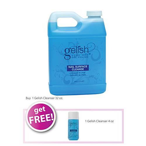 Harmony Gelish Nail Gel Surface Cleanse - 32 oz + 1 FREE Cleanser 4 oz