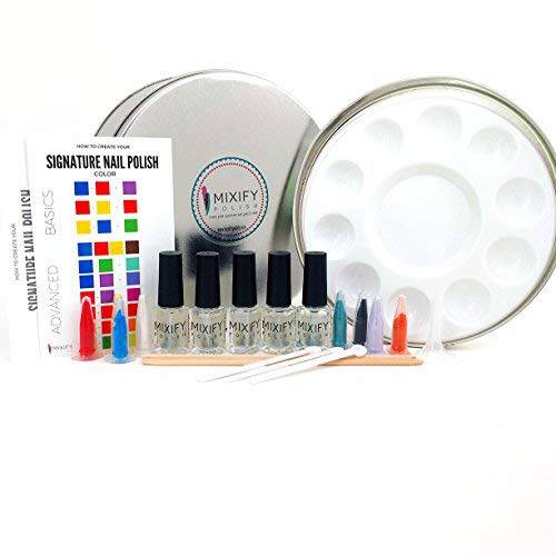 MIXIFY Make your own Nail Polish Kit, Limited Edition Tin, Fun Gift for Girls