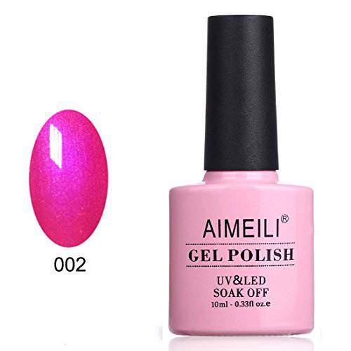 AIMEILI Soak Off U V LED Hot Pink Gel Nail Polish - Tutti Fruiti (002) 10ml