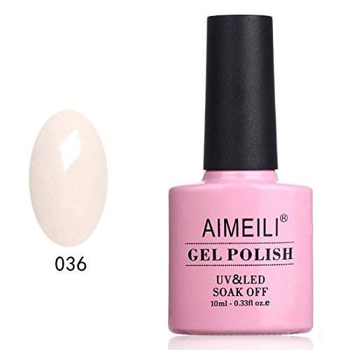 AIMEILI Soak Off UV LED Gel Nail Polish - Soft Pink (036) 10ml