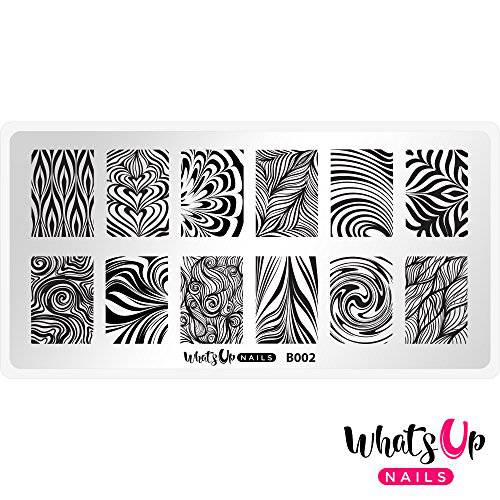 Whats Up Nails - B002 Water Marble to Perfection Stamping Plate for Nail Art Design