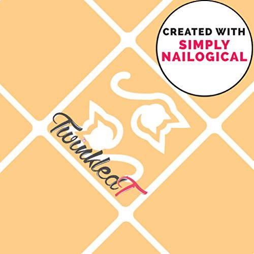 Twinkled T - Nail Vinyl Stencils for Easy Nail Art Design (Cat Swirls)