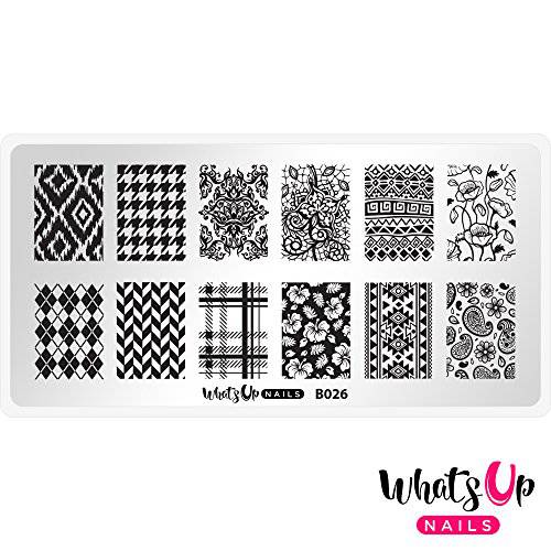 Whats Up Nails - B026 Fashion Prints Stamping Plate for Nail Art Design