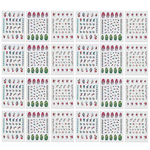 Nail Decals ? 24 Sheets, 30 Decals Per Sheet - Nail Art Stickers Assortment of Colors and Designs ? Great Party Favors, Summer, Gift, Prize ? by Kidsco
