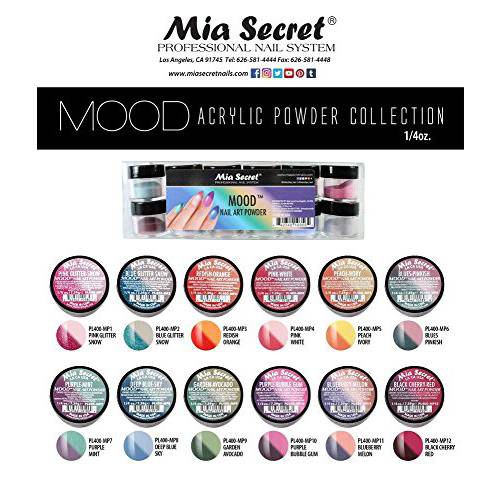 Mia Secret Nail Art Powder Collection 12 Colors Mix (Mood Changes)