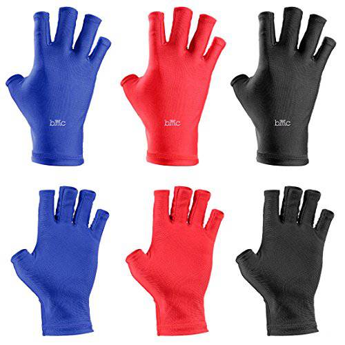 Maniology (formerly bmc) 3pk of Nail Salon Anti-UV Protection Gloves for LED UV Gel Polish Drying Lamp