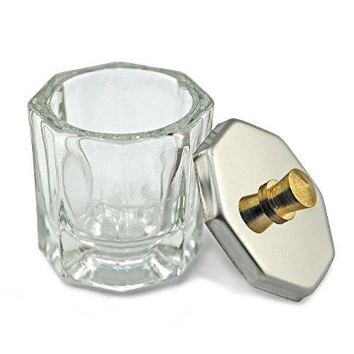 KADS Glass Dappen Dish/Lid Bowl Cup Crystal Glass Dish Nail Art Tools Acrylic Nail Art Equipment Mini Bowl Cups Nail acrylic liquid cup