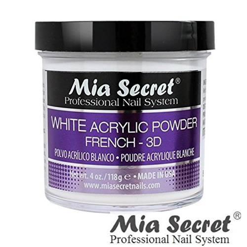 Mia Secret White Acrylic Powder (4oz)