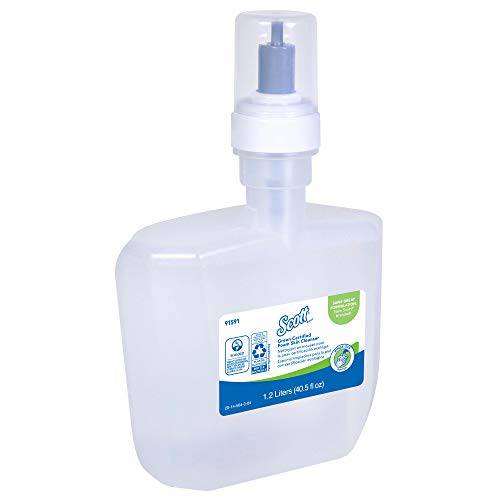 Scott® Essential Green Certified Foaming Hand Soap (91591), Clear, Unscented, 1.2 L Bottles, 2 Bottles / Cases 40.5 Fl Oz (Pack of 2)