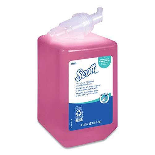 Scott® Pro Hand Soap with Moisturizers (91552), Pink, Floral Scent, 1.0L Bottles, 6 Bottles / Case