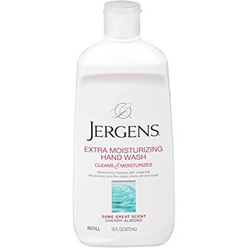 Jergens xtra Moisturizing Hand Wash Refill, Classic Cherry Almond 16 oz (Pack of 2)