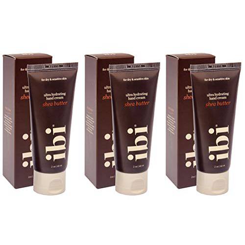 IBI Ultra Hydrating Moisturizing Hand Cream For Dry & Senstive Skin, Shea Butter 2.02 Ounce Tube (Pack Of 3)