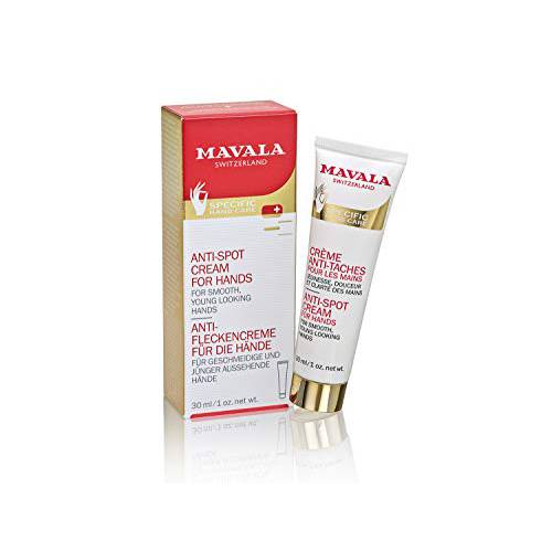 Mavala Anti Spot Hand Cream | Reduces the Appearance of Brown Spots | For More Youthful Skin | Swiss Alpine Complex | Non-Greasy | Vitamin C | Quick Results | 1 Ounce