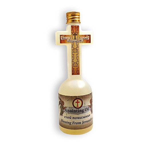 Spiritual Blessing Anointing Oil 125 ml in Cross Bottle Made in Jerusalem with 100% pure Frankincense, Myrrh and Spikenard