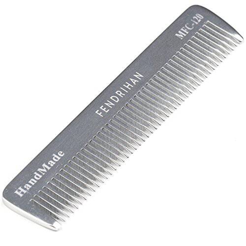 Fendrihan Small 4.6 Sturdy Metal Fine Tooth Barber Pocket Grooming Comb