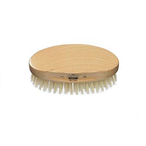Kent MG3 Finest Men’s Hair Brush & Beard Brush for Skin Care - 100% Natural White Boar Bristle Brush for Mens Grooming, Scalp Brush, 360 Wave, and Beard Straightener For Men’s Hair Care