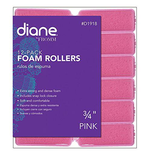 Diane Foam Rollers, Pink, 3/4, 12 Count (Pack of 1)