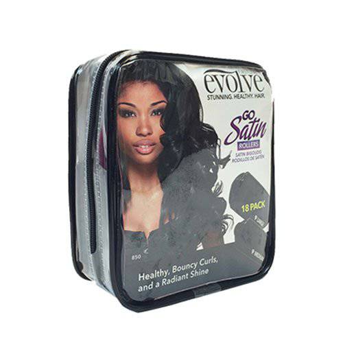 Evolve Satin-Covered Rollers, 18 Piece