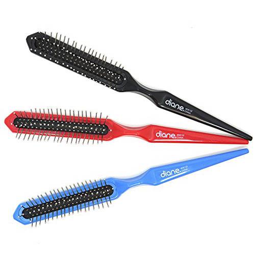 Diane 3-row Wire Bristle In Cushion Base Wig Hair Brush 8132,Assorted Colors