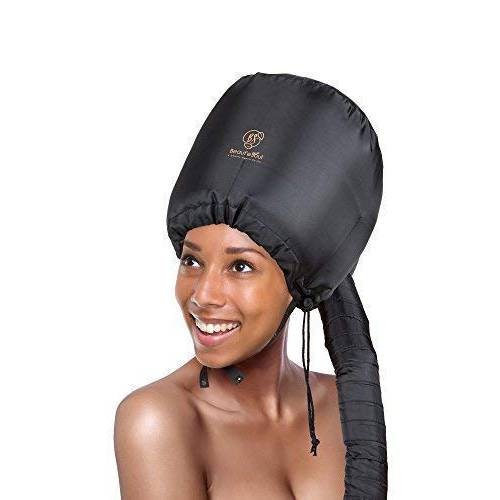 Soft Bonnet hooded hair dryer Attachment for Natural Curly Textured Hair Care| Drying,Styling,Curling,Deep Conditioning Mask Cap| Upgraded Soft Adjustable Large hooded bonnet for Hand Held hair Dryer