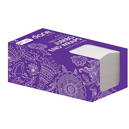 Diane by Fromm Jumbo End Wraps – Pack of 1000 Wraps for Styling Hair in Salon or at Home – Large – 2.5” x 4” – White – D8327